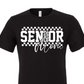SENIOR mom checkered in white