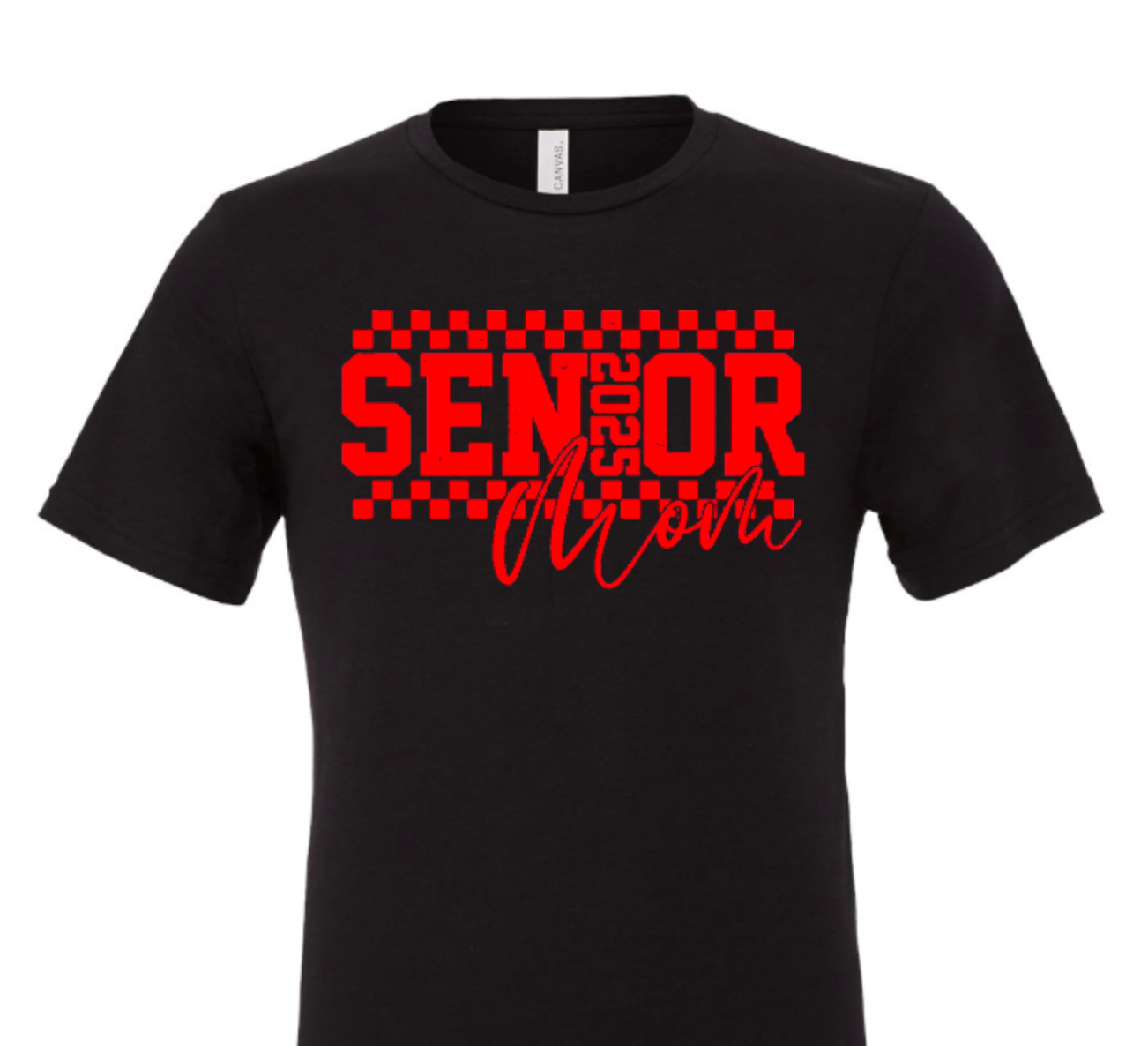 SENIOR mom checkered in red