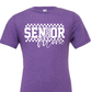 SENIOR mom checkered in white