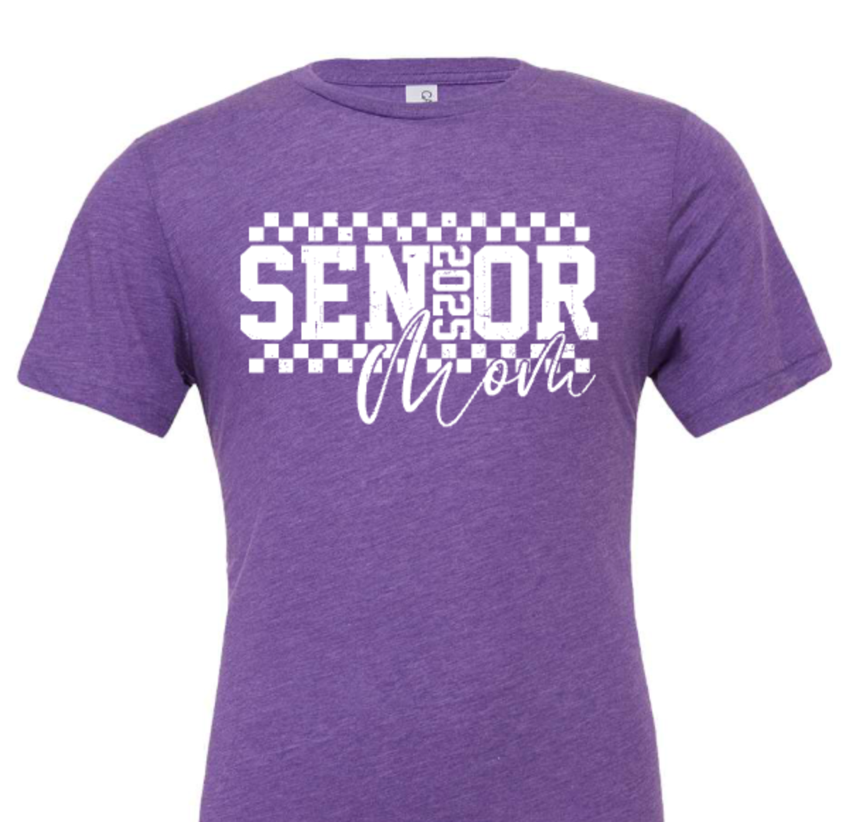 SENIOR mom checkered in white