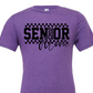 SENIOR mom checkered in black