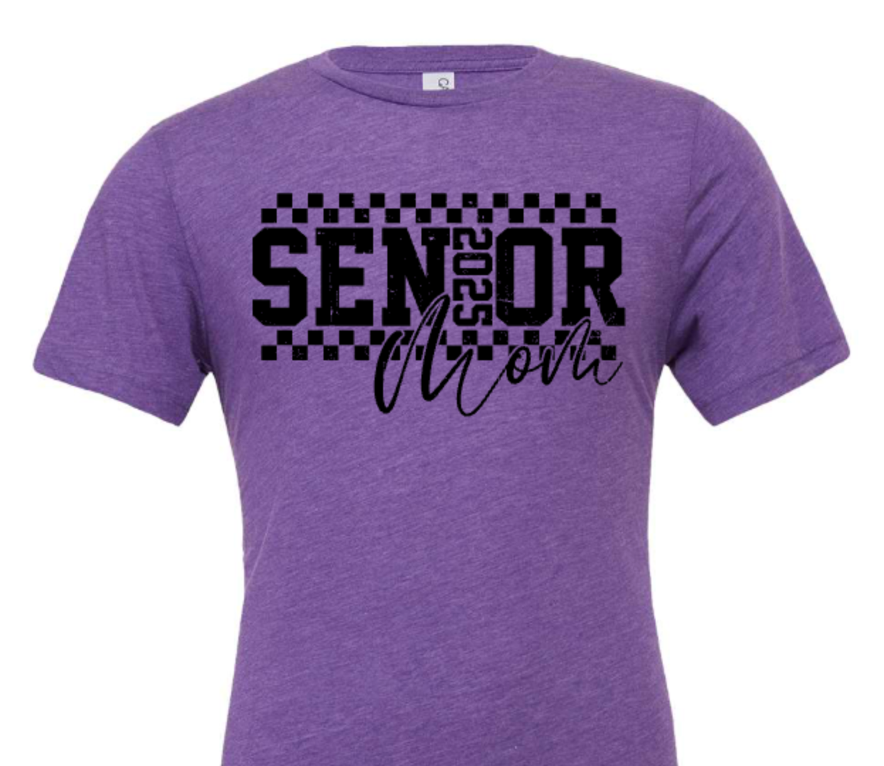 SENIOR mom checkered in black