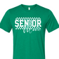 SENIOR mom checkered in white