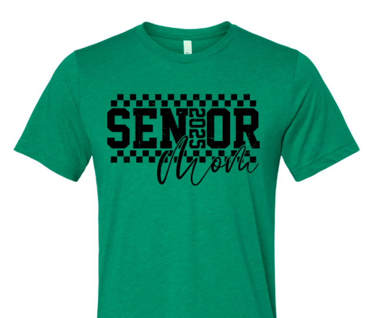SENIOR mom checkered in black