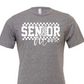 SENIOR mom checkered in white