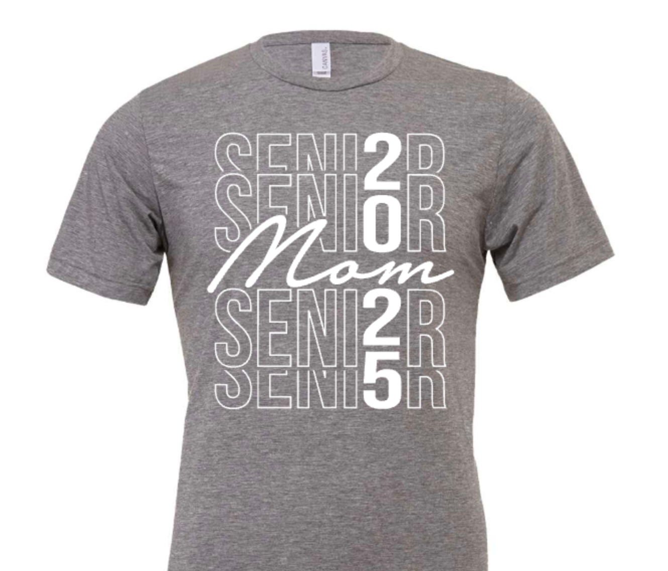 Senior Mom stacked in white
