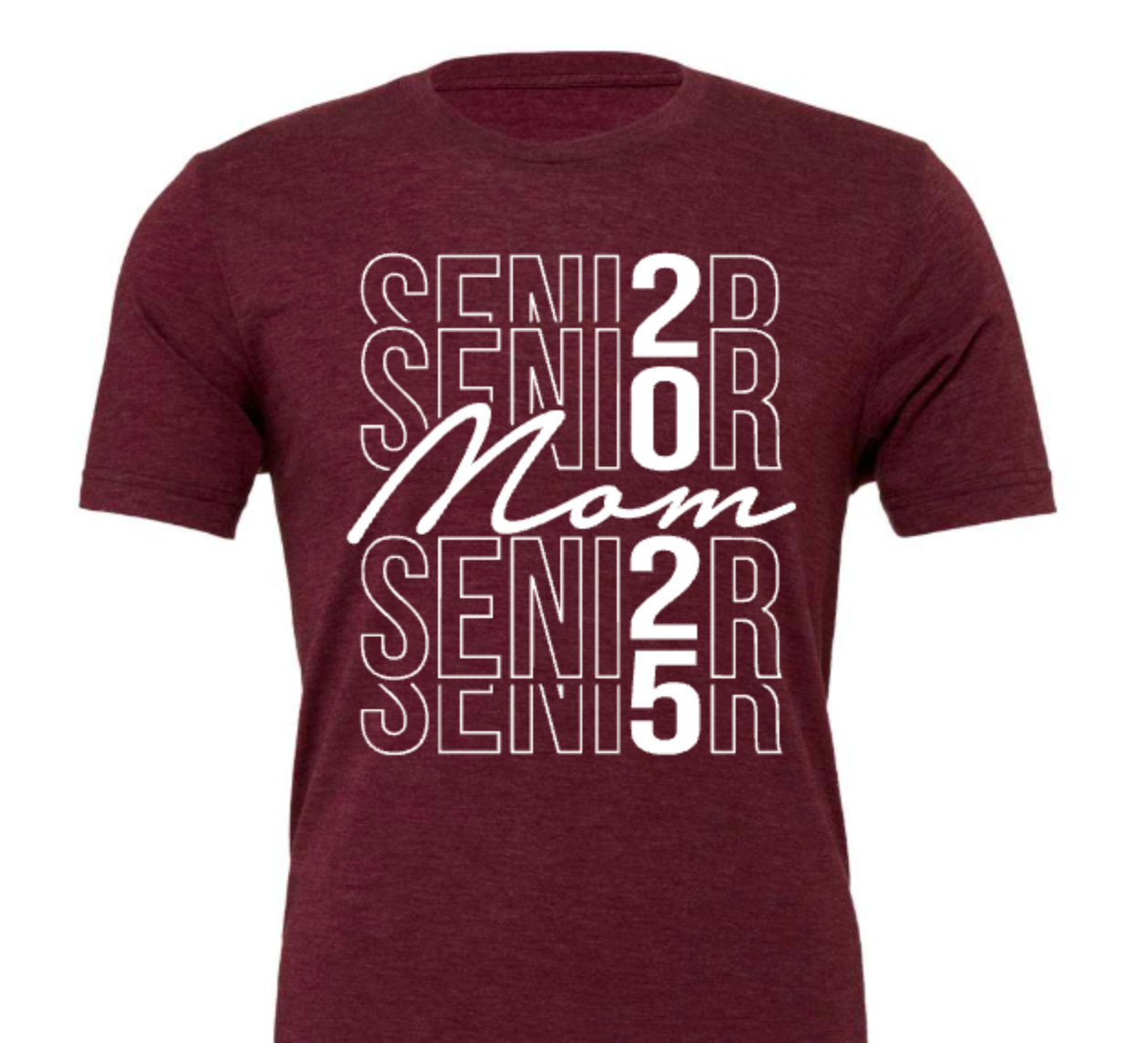 Senior Mom stacked in white