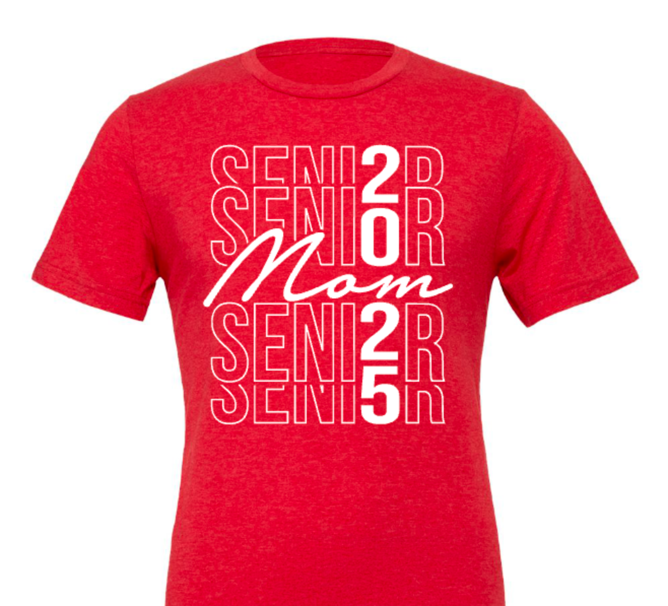Senior Mom stacked in white