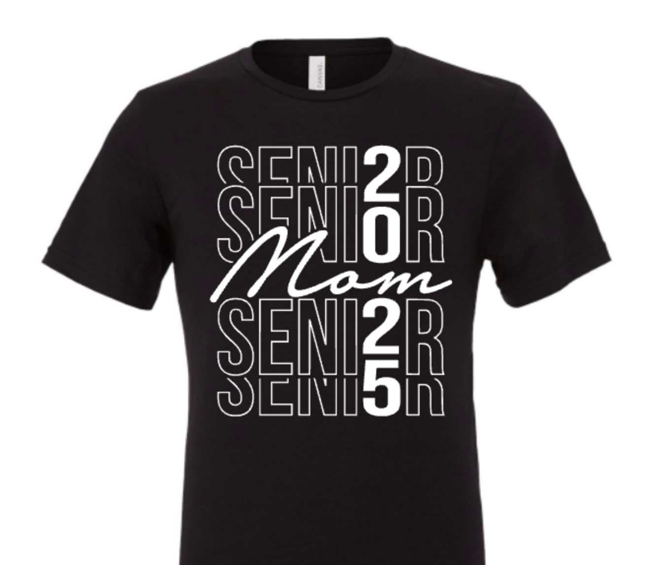 Senior Mom stacked in white