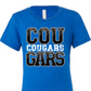 Cougars faux sequin letters