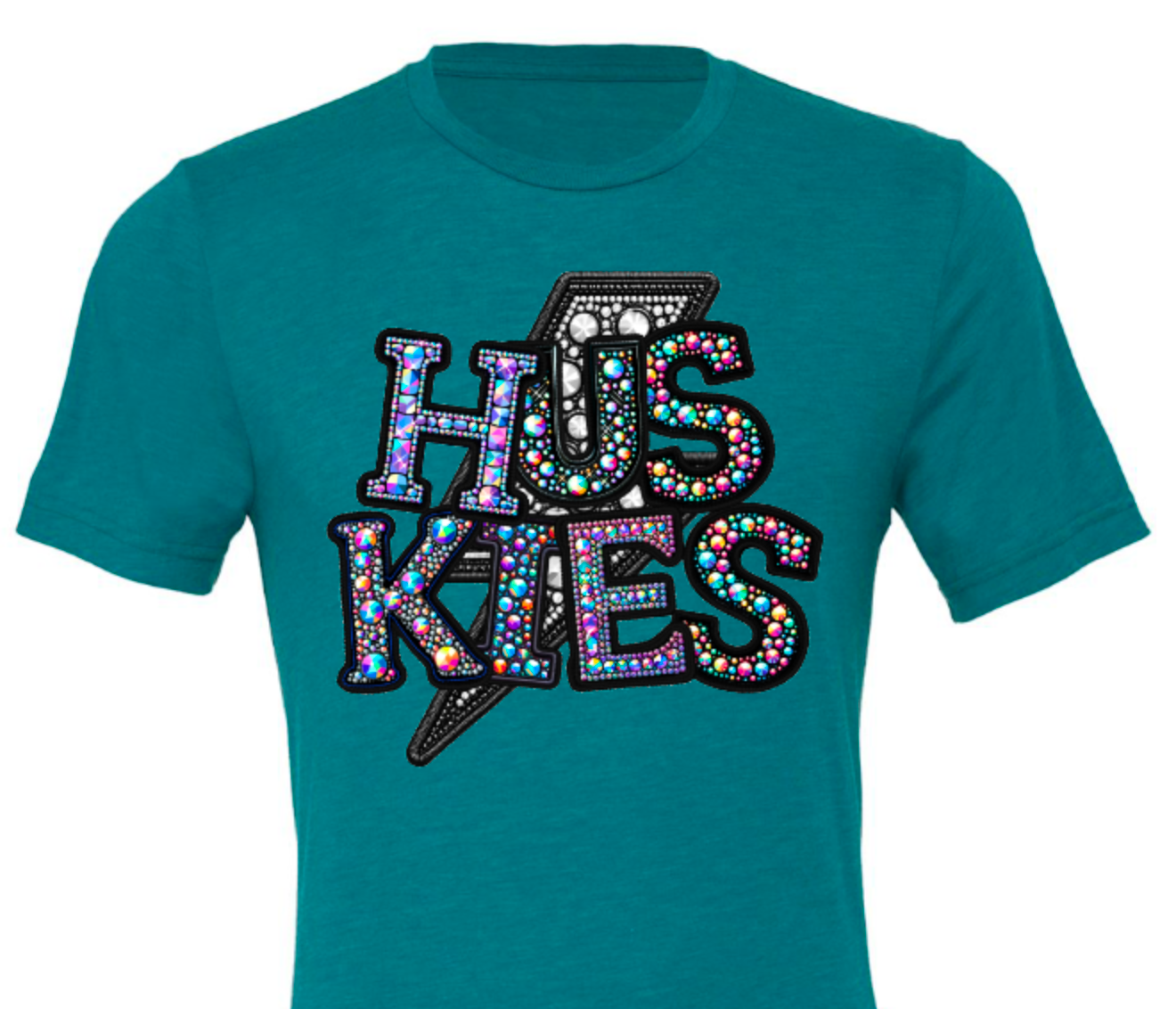 Huskies with faux rhinestones