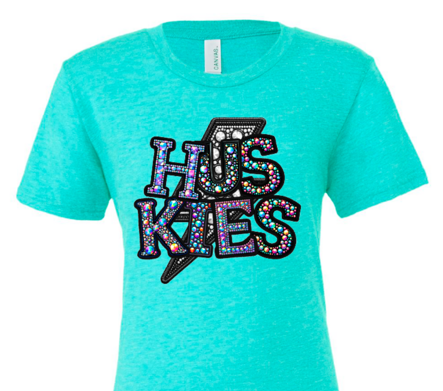 Huskies with faux rhinestones