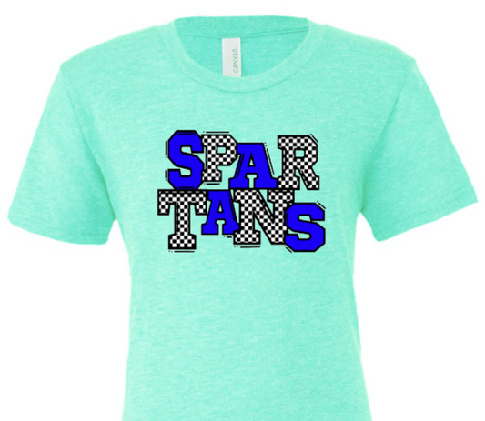 Spartans blue and checkered