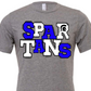 Spartans blue and white