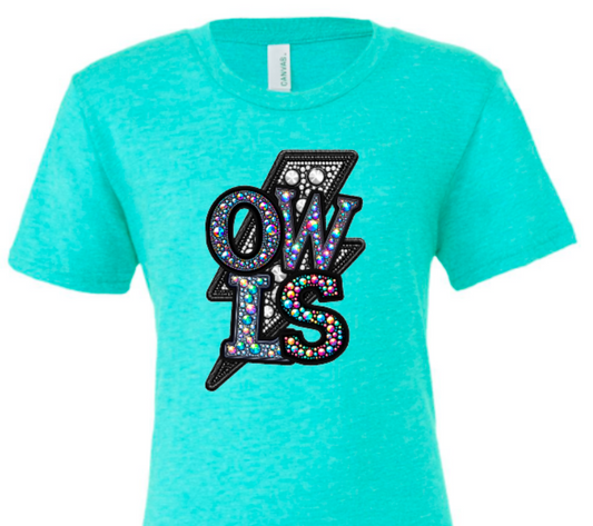 OWLS faux rhinestones