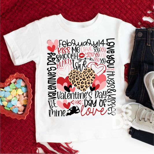Leopard hard valentine word art