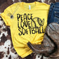 Peace love Softball