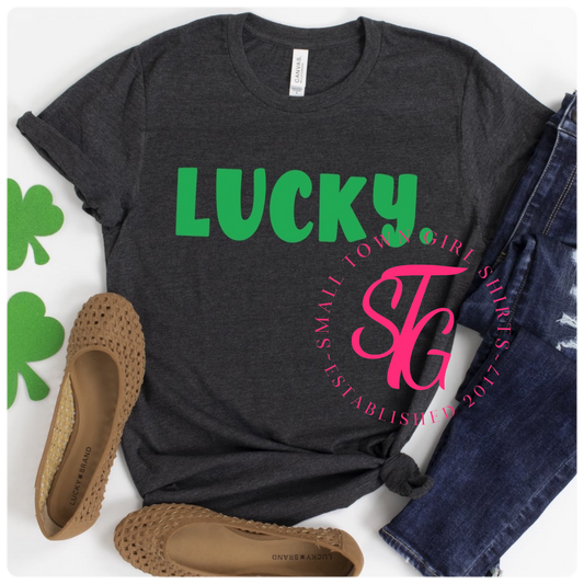 LUCKY in green