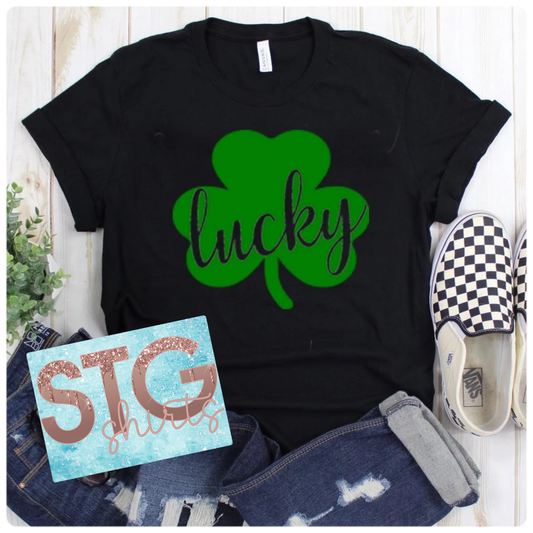 Lucky shamrock in green