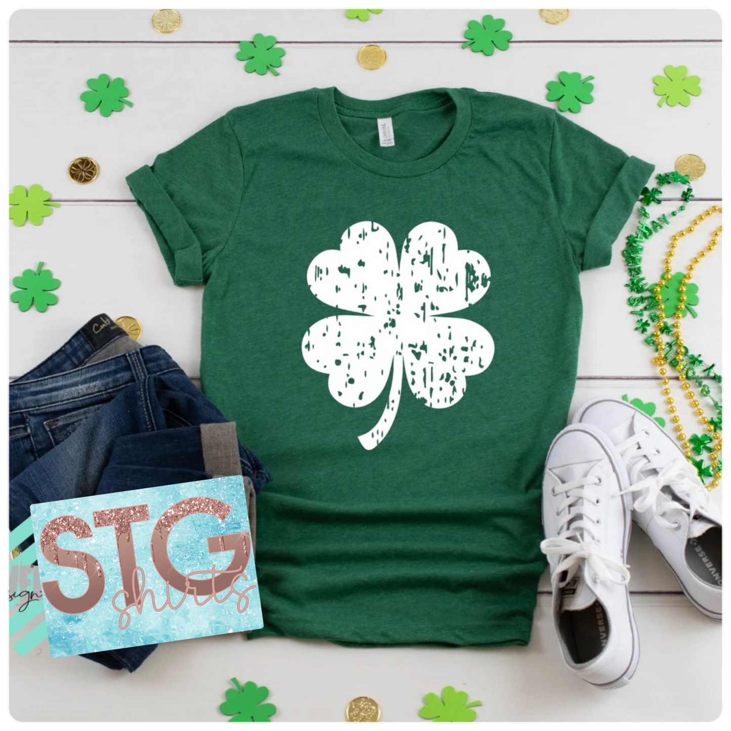 Shamrock distressed