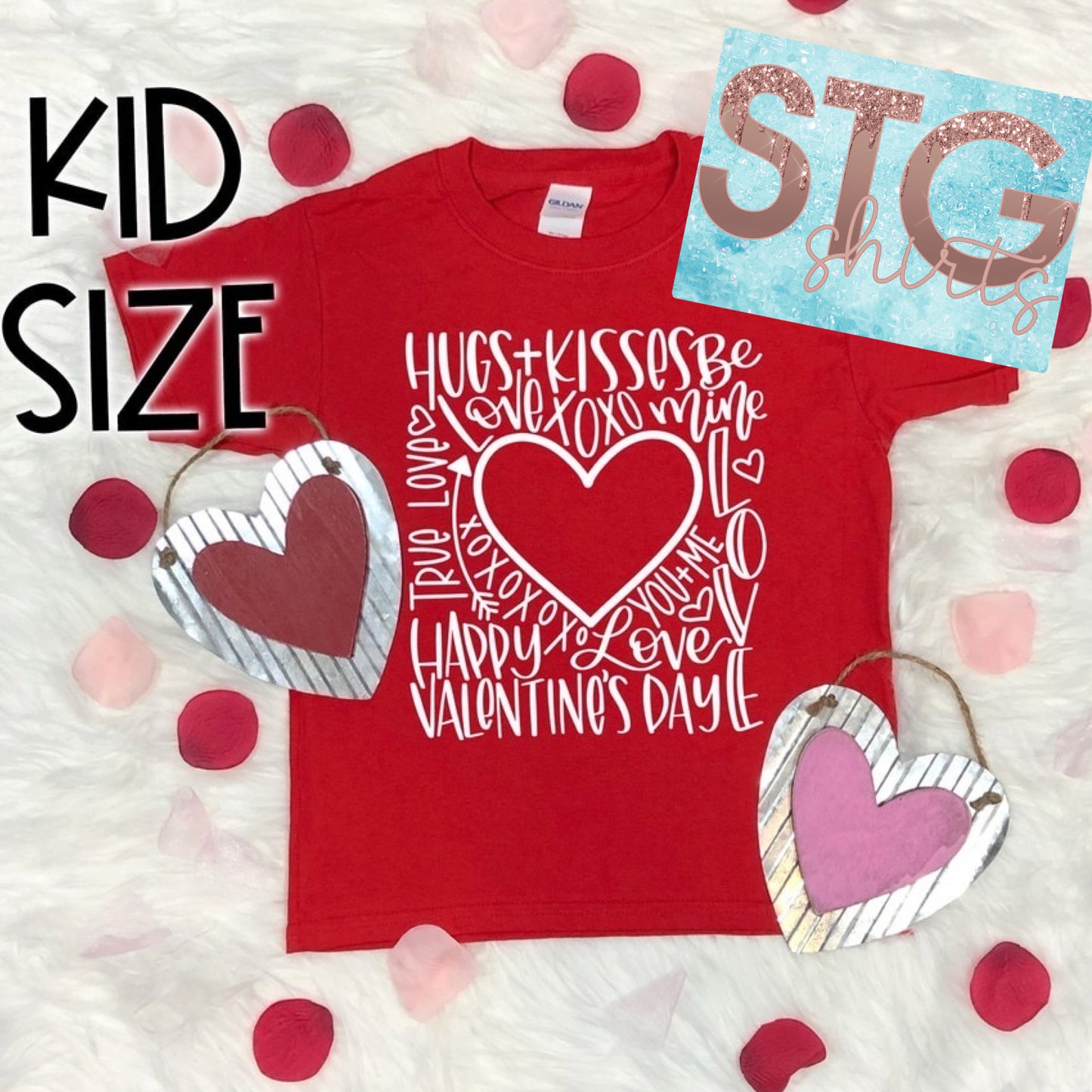 Valentine word art w/ heart