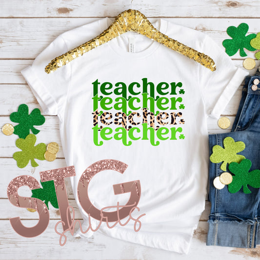 Teacher stacked St. Patrick's Day