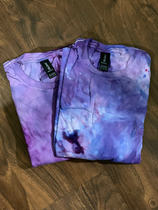 Purple Dyed Short Sleeve
